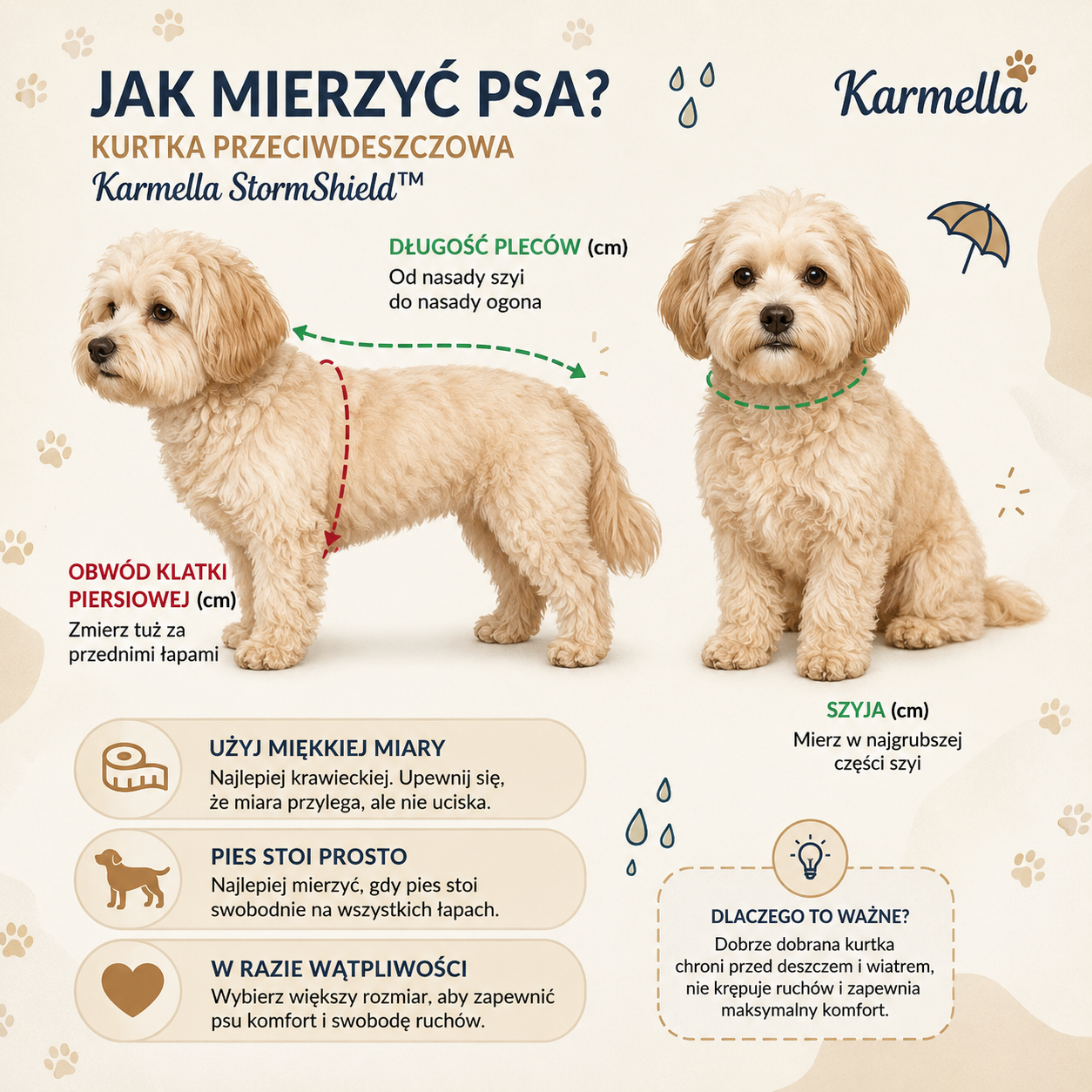 Karmella StormShield™ – Kurtka Przeciwdeszczowa dla Psa z Kapturem